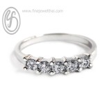 แหวนทองคำขาว แหวนเพชร แหวนคู่ แหวนแต่งงาน แหวนหมั้น - R1209DWG